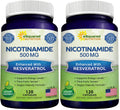 aSquared Nutrition Nicotinamide with Resveratrol - 120 Veggie Capsules - Vitamin B3 500mg (Niacinamide Flush Free) - Supplement Pills to Support NAD, Skin Cell Health & Energy (Pack of 2)