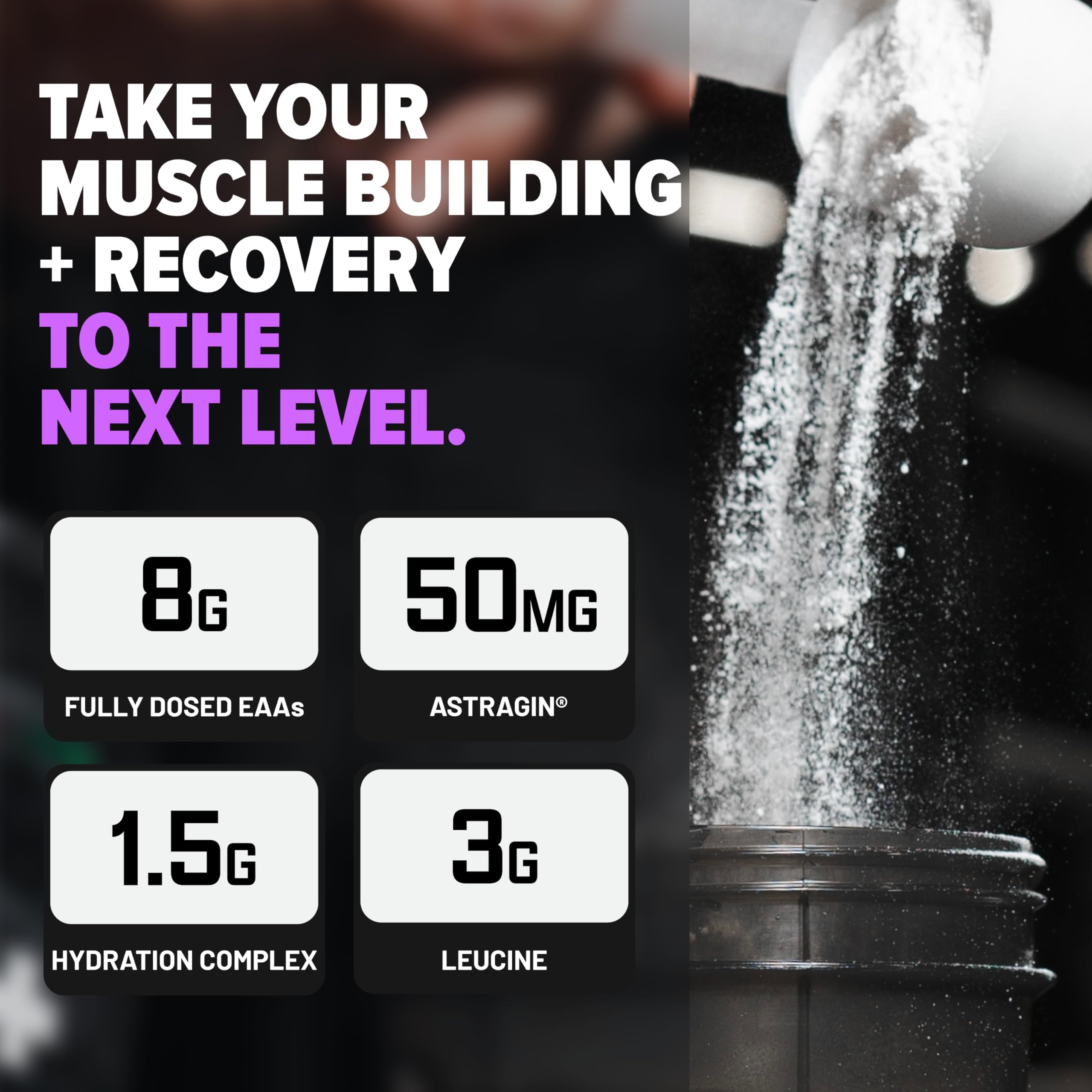 Nutrex Research EAA Hydration | EAAs + BCAA Powder | Muscle Recovery, Strength, Muscle Building, Endurance | 8G Essential Amino Acids + Electrolytes | (Packaging My Vary) 30 Servings (Juicy Grape)