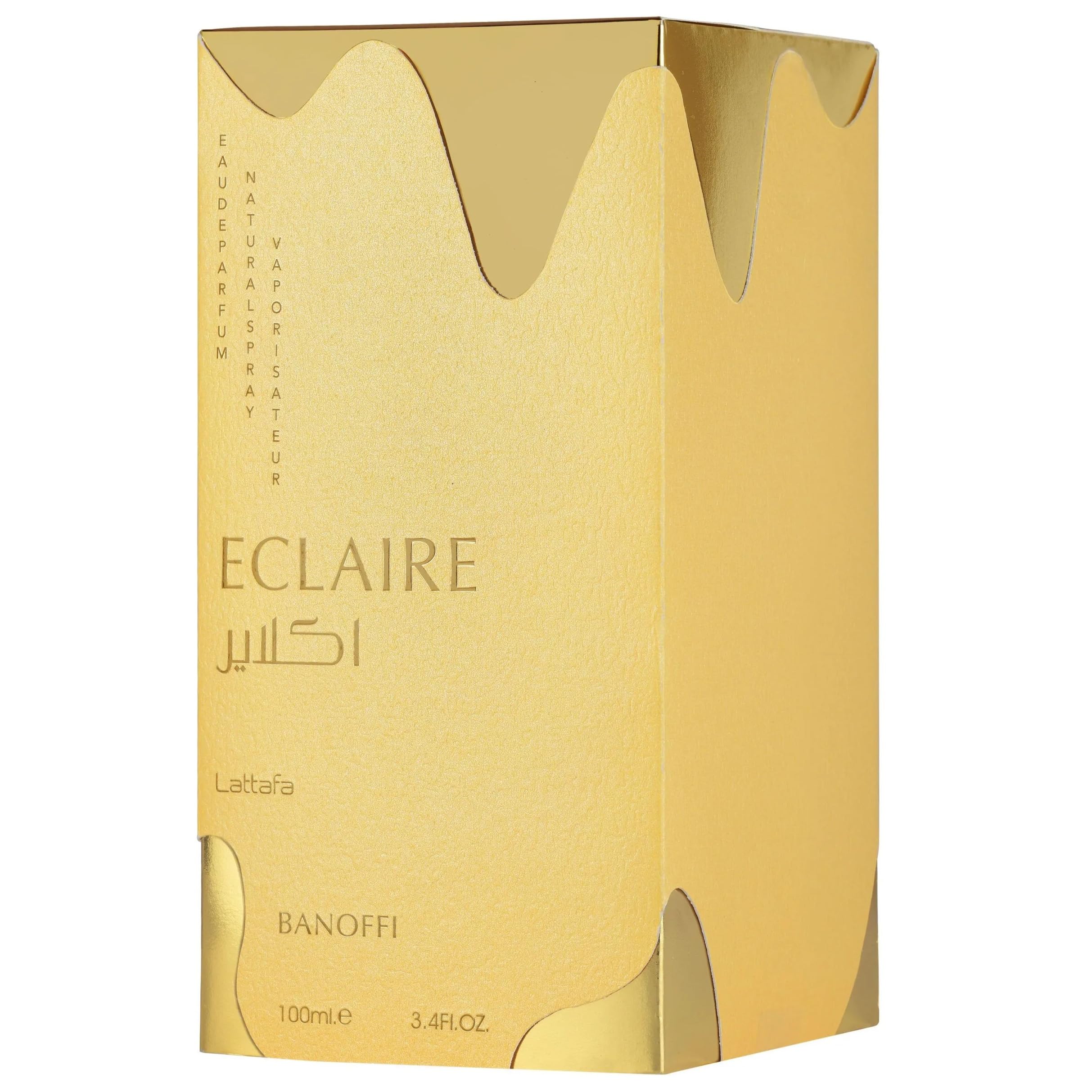 Lattafa Eclaire Banoffi – Gourmand, Sweet, Fruity, Musky – Eau de Parfum Spray Long-Lasting Fragrance for Women, 3.4 Ounce / 100 ml