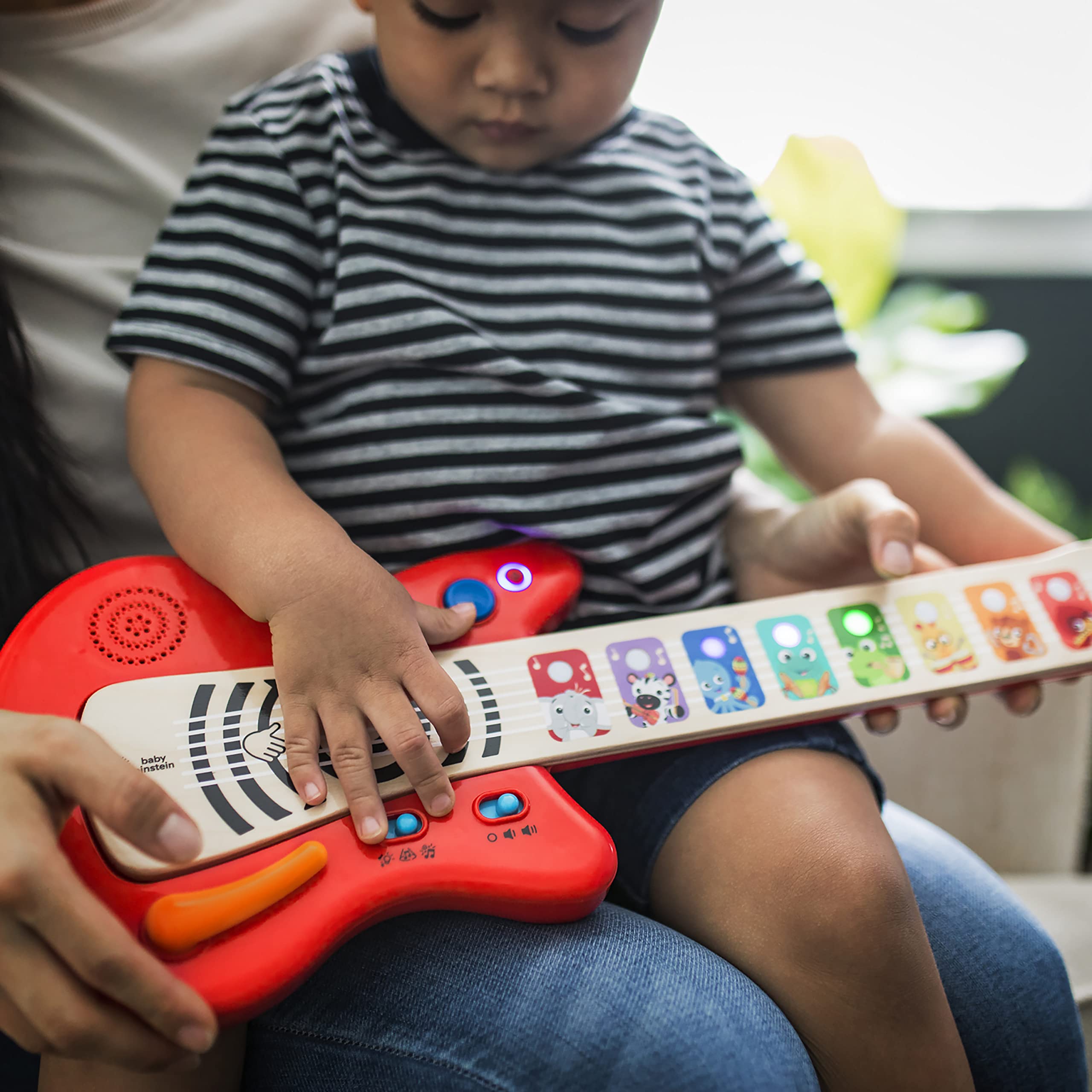 Baby Einstein Together in Tune Guitar Safe Wireless Wooden Musical Toddler Toy, Magic Touch Collection, Age 6 Months+