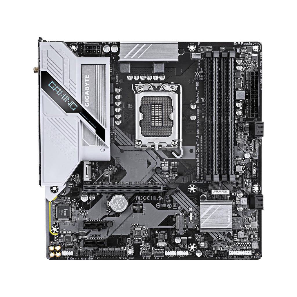 GIGABYTE B760M Gaming Plus WiFi DDR4 LGA 1700 Intel B760 M-ATX Motherboard, 2* M.2, PCIe 4.0, Front USB 3.2 Gen 1 Type-C, 6 GbE LAN, Q-Flash Plus, EZ-Latch