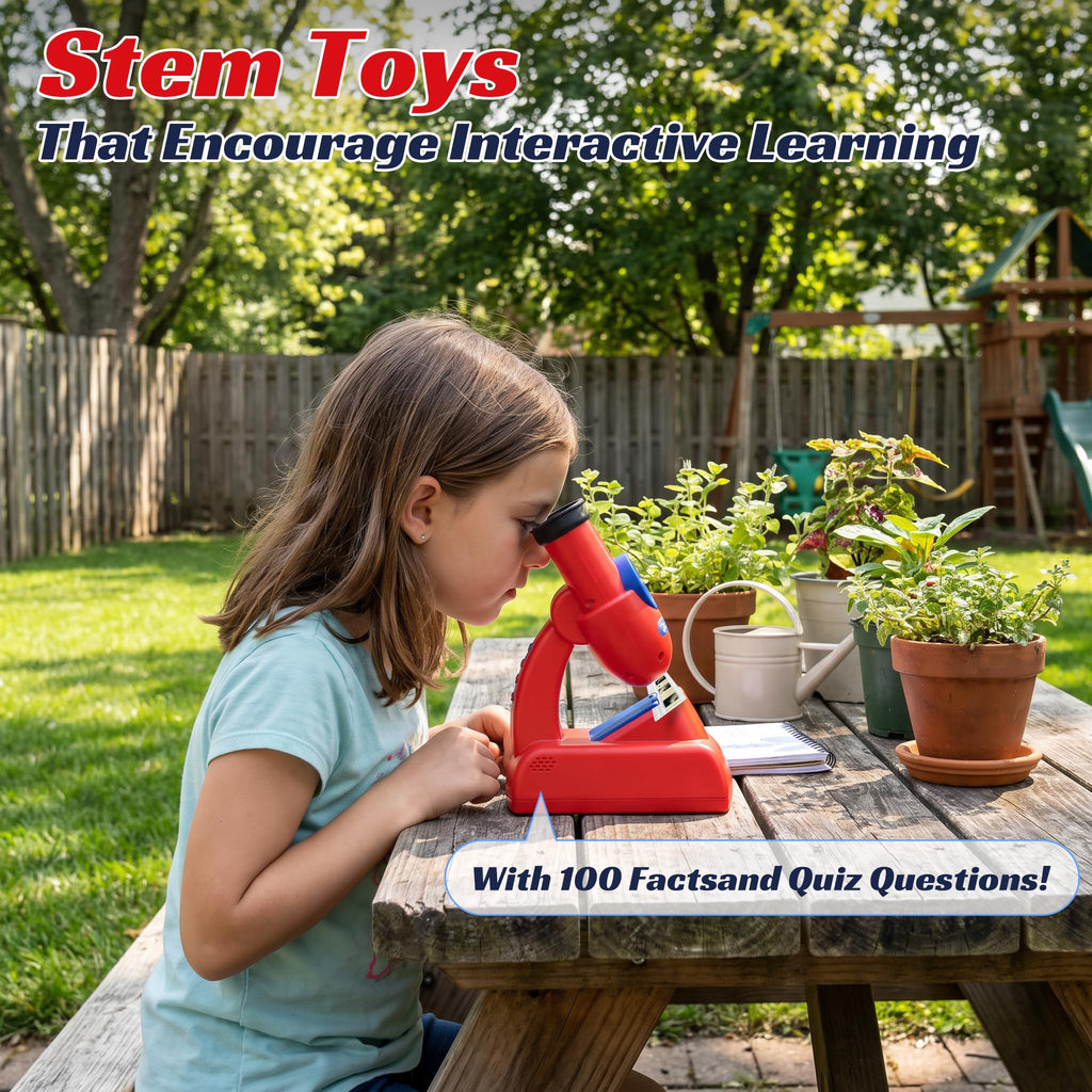 Kids Talking Microscope, Interactive Speaking Microscope with Facts & Quiz