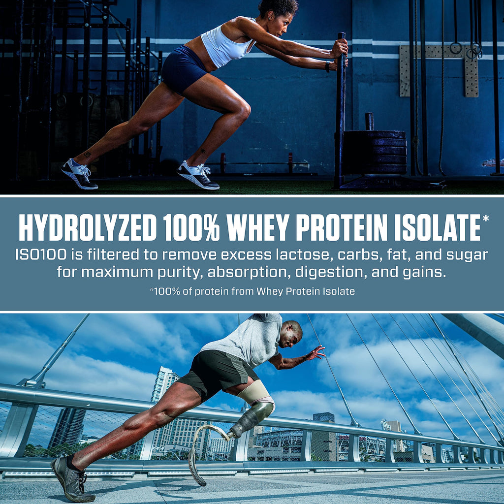 Dymatize x Fruity Pebbles ISO100 Whey Protein Powder Isolate, 25g of Protein, 5.5g BCAAs, 120 Cal., Gluten Free, 1g Fat, 1g Sugar, 2g Carb (75 Servings)