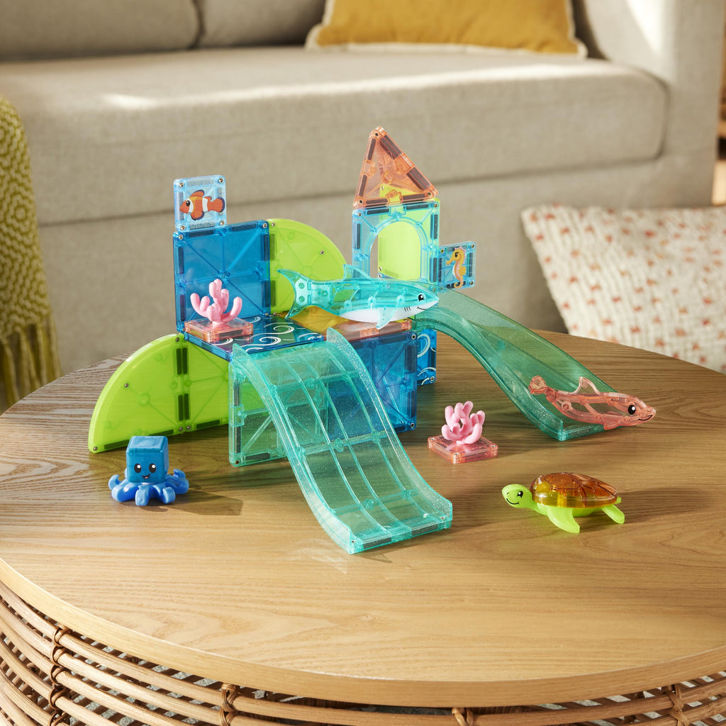 MAGNA-TILES Coral Reef 25-Piece Magnetic Construction Set, The Original Magnetic Building Brand