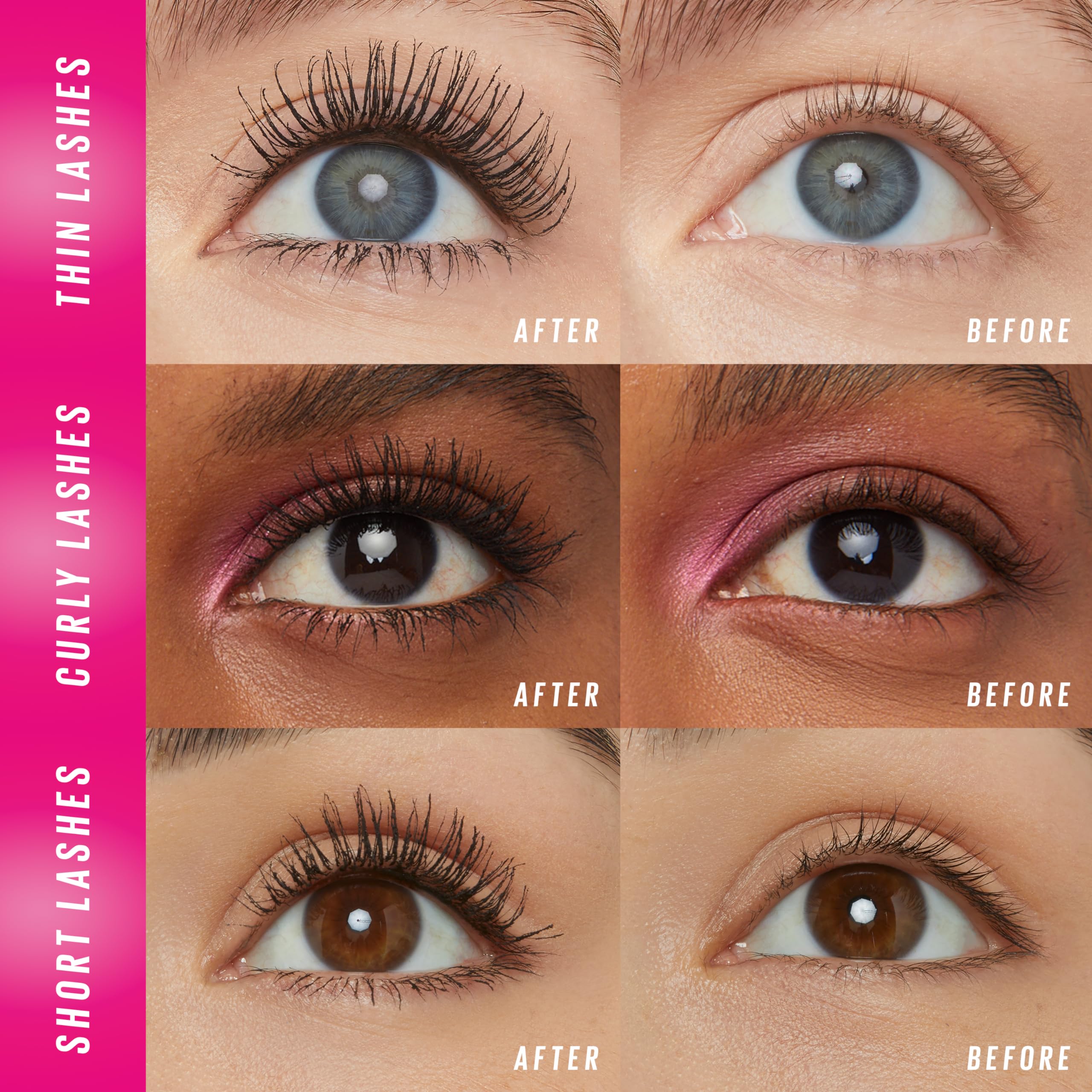 Maybelline Lash Sensational Firework Washable Mascara, Lengthening & Volumizing Mascara for up to 24HR wear, Very Black, 1 Count