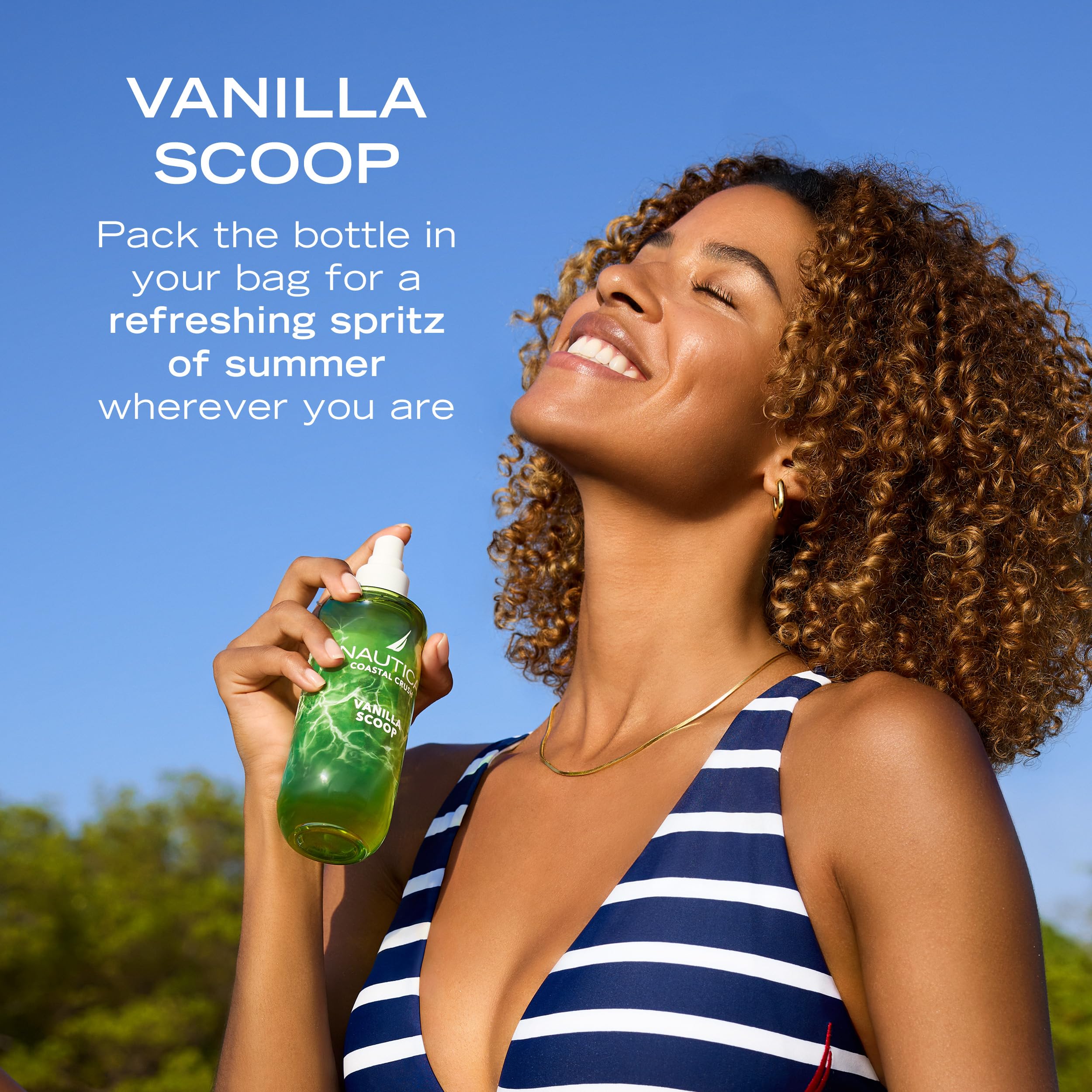 Nautica Vanilla Scoop, a Decadent Gourmand Hair & Body Mist for Women, Notes of Pistachio, Cherry Blossom, and Vanilla, Long Lasting, 8.0 fl oz