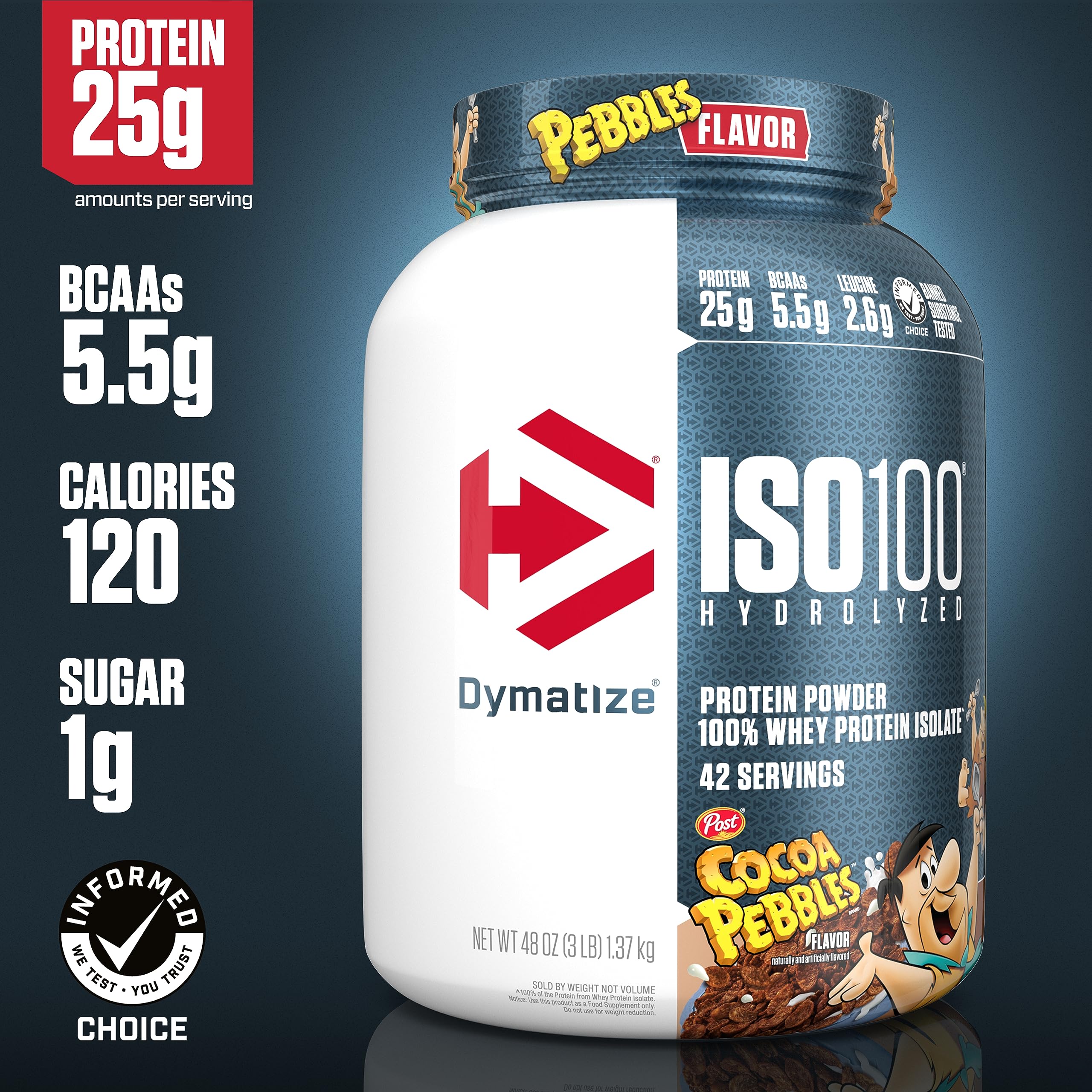 Dymatize ISO100 Hydrolyzed Protein Powder & ISO100 Hydrolyzed Protein Powder in Dunkin' Mocha Latte Flavor