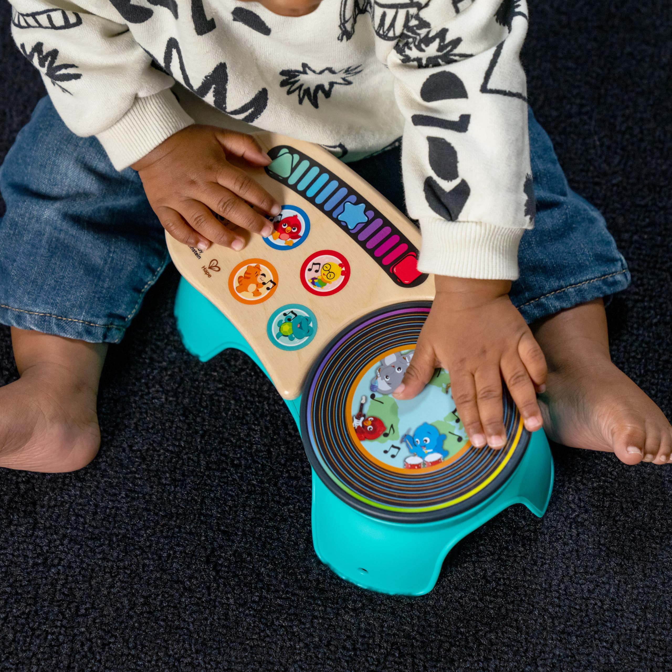 Baby Einstein + Hape DJ Discovery Musical Toy Turntable, Ages 6 Months and Up