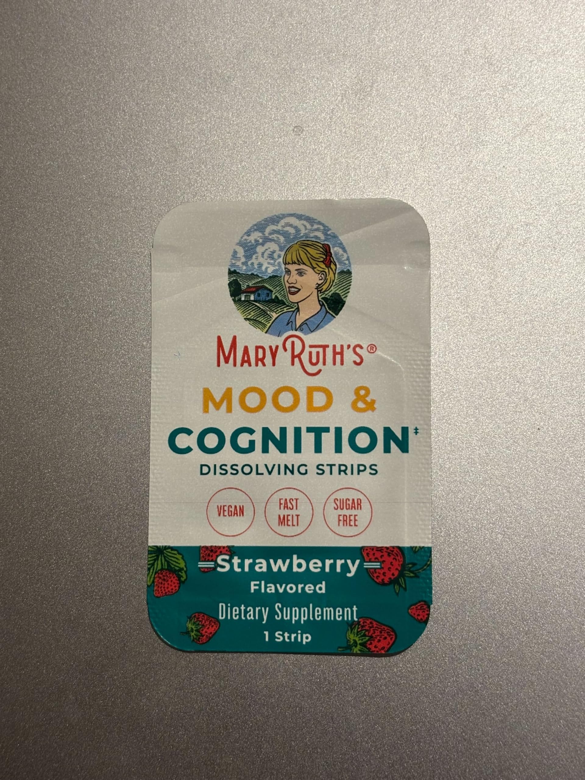MARYRUTH'S Mood & Cognition Dissolving Strips, Vitamin B12, 30 Count