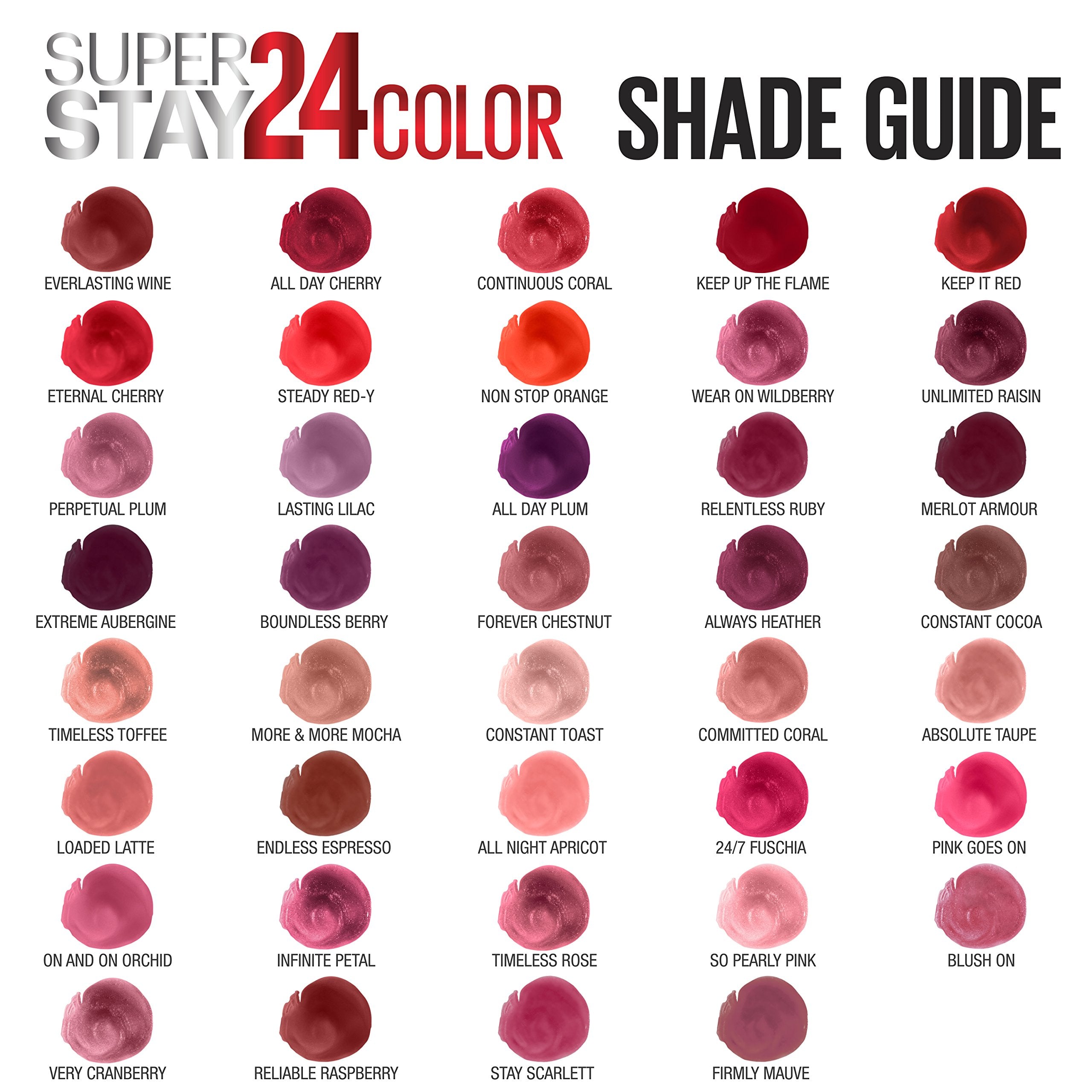 Maybelline New York Superstay 24, 2-step Lipcolor, All Day Plum,0.64 Fl Oz (Pack of 1),041554494990-1a