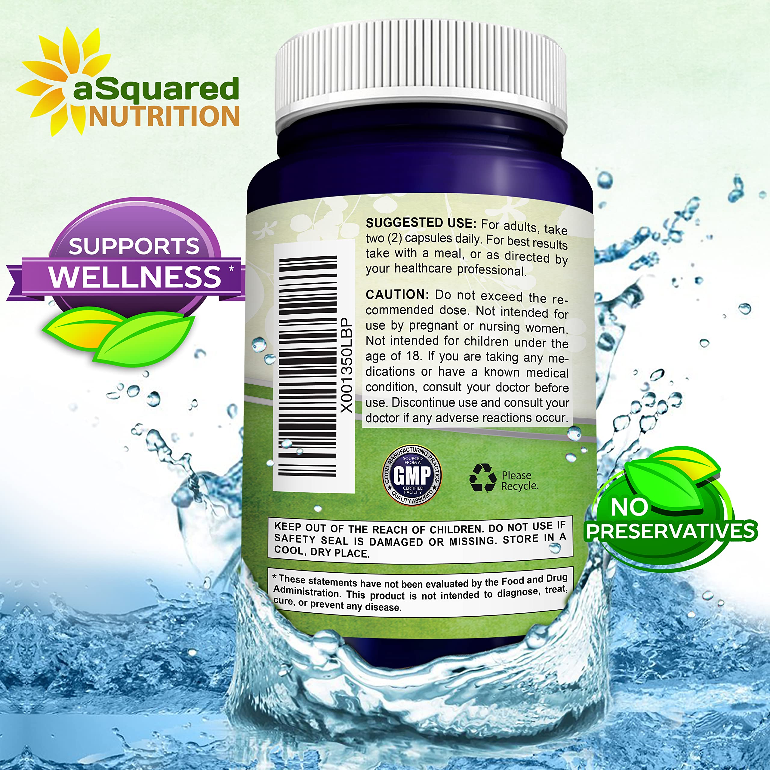100% Natural Resveratrol - 1000mg Per Serving Max Strength (180 Capsules) Antioxidant Supplement, Trans-Resveratrol Pills for Heart Health & Pure, Polyphenols (Pack of 2)