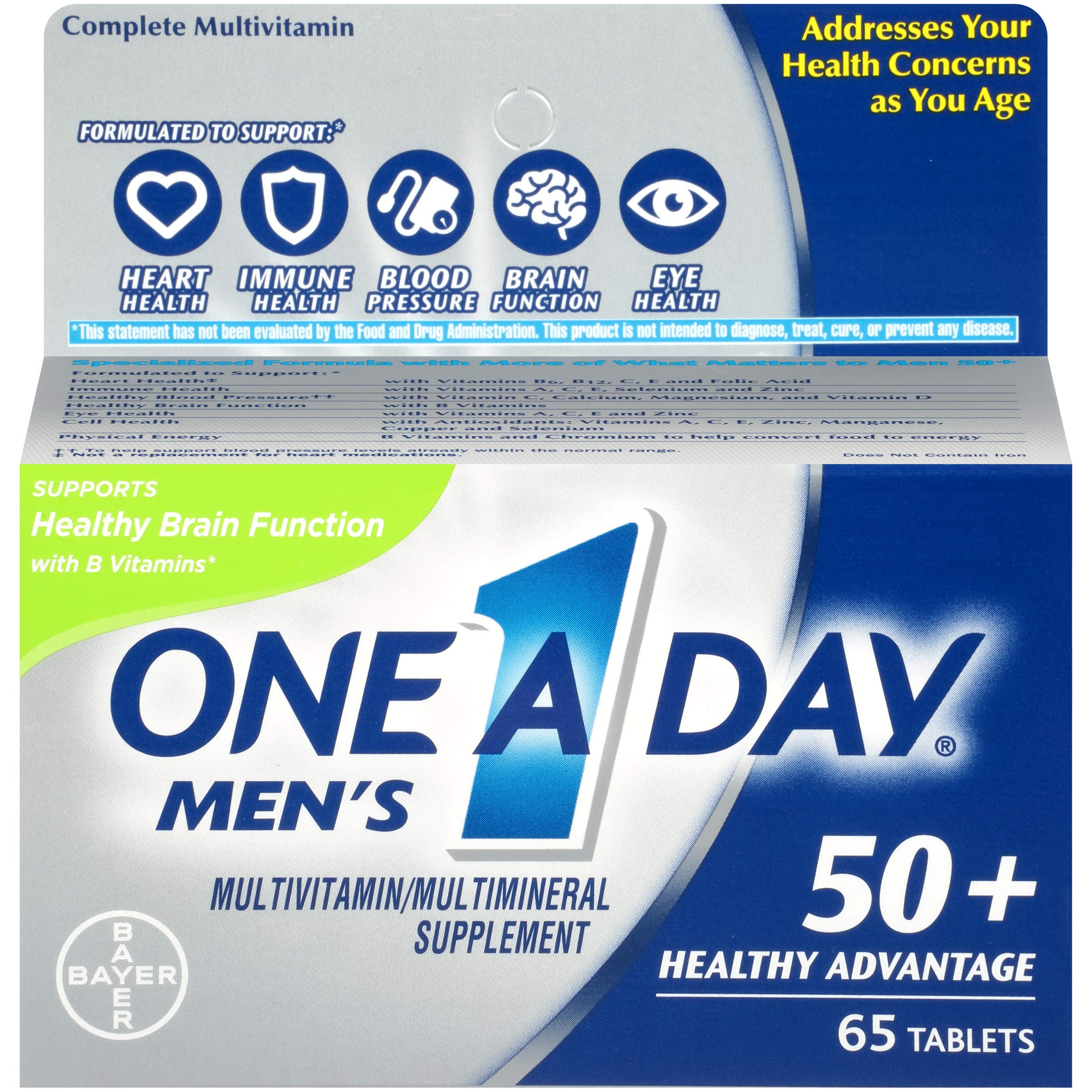 One A Day Men's 50+ Advantage Multivitamins, 65 Count