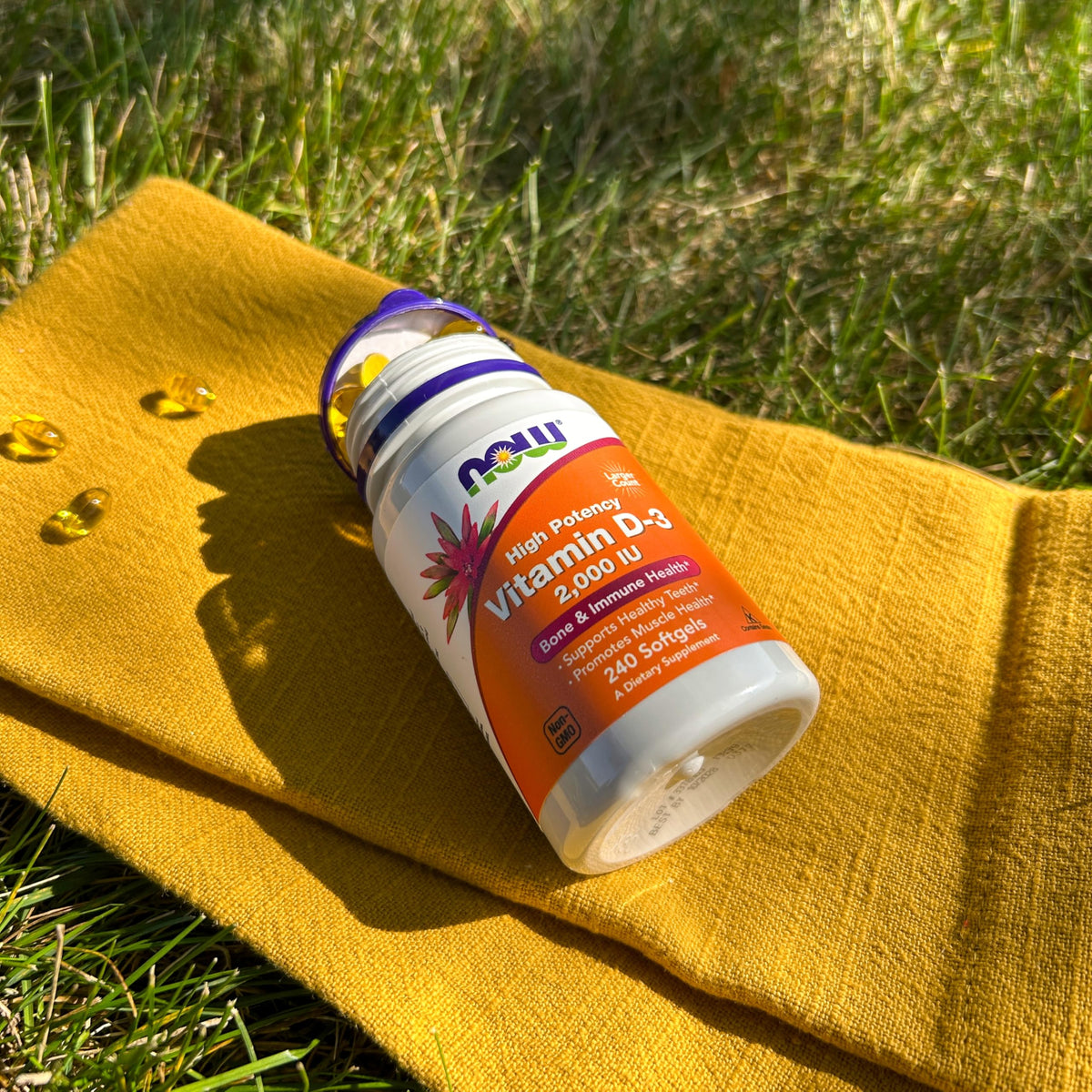 NOW Foods Supplements, Vitamin D-3 2,000 IU, High Potency, 240 Softgels