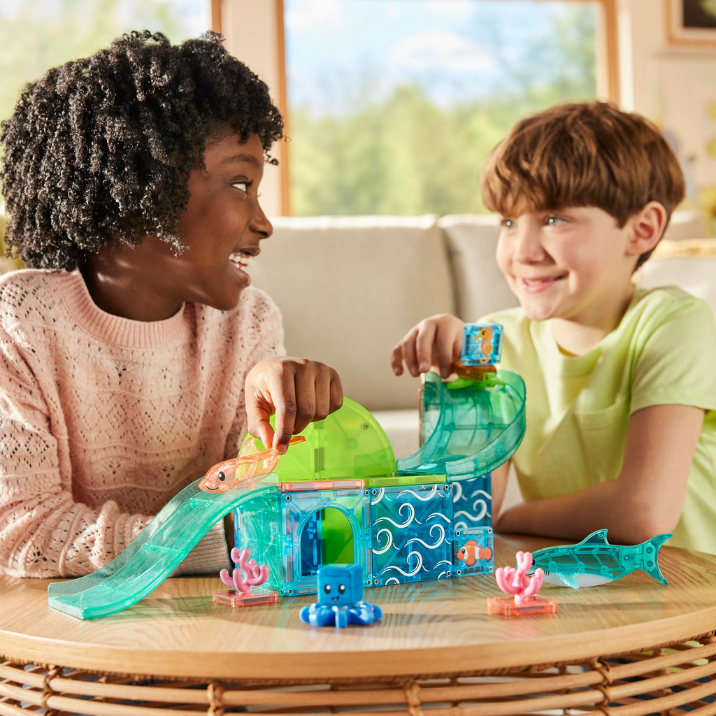 MAGNA-TILES Coral Reef 25-Piece Magnetic Construction Set, The Original Magnetic Building Brand