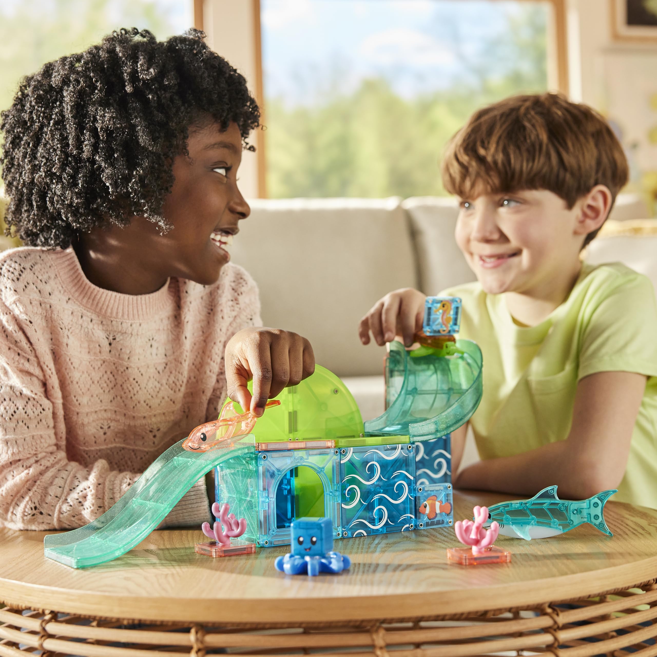 MAGNA-TILES Coral Reef 25-Piece Magnetic Construction Set, The Original Magnetic Building Brand