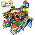 Magnetic Tiles - Road Set, Magnetic Building Blocks, Preschool Montessori Toys Gift for 3+ Year Old Boys and Girls, Sensory Christmas Toys for Kids Aged 3-5 and 4-8, Ideas for Kid with Autism