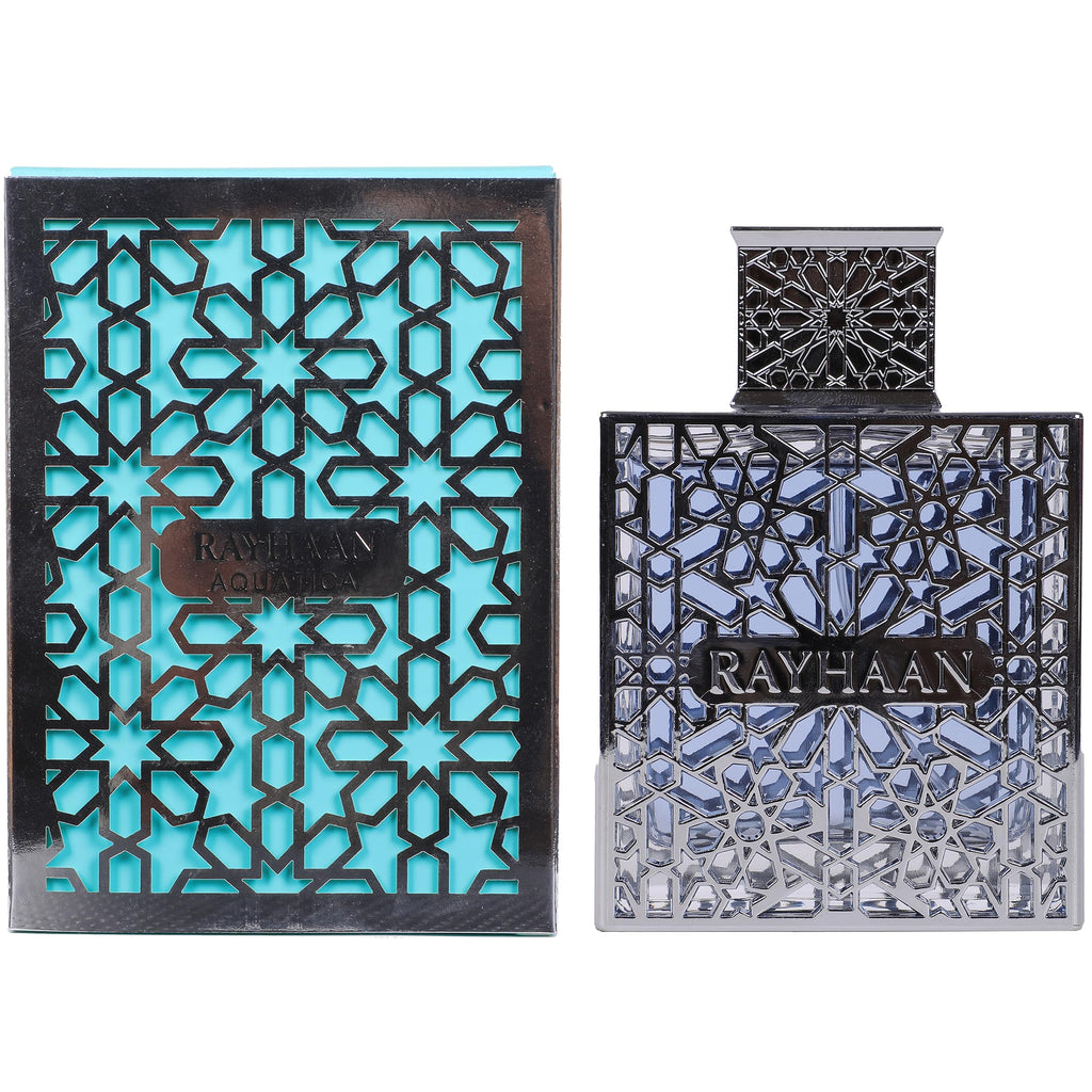 Rayhaan Aquatica – Fresh, Marine, Citrus, Clean – Eau de Parfum Spray Long-Lasting Fragrance for Men, 3.4 Ounce / 100 ml