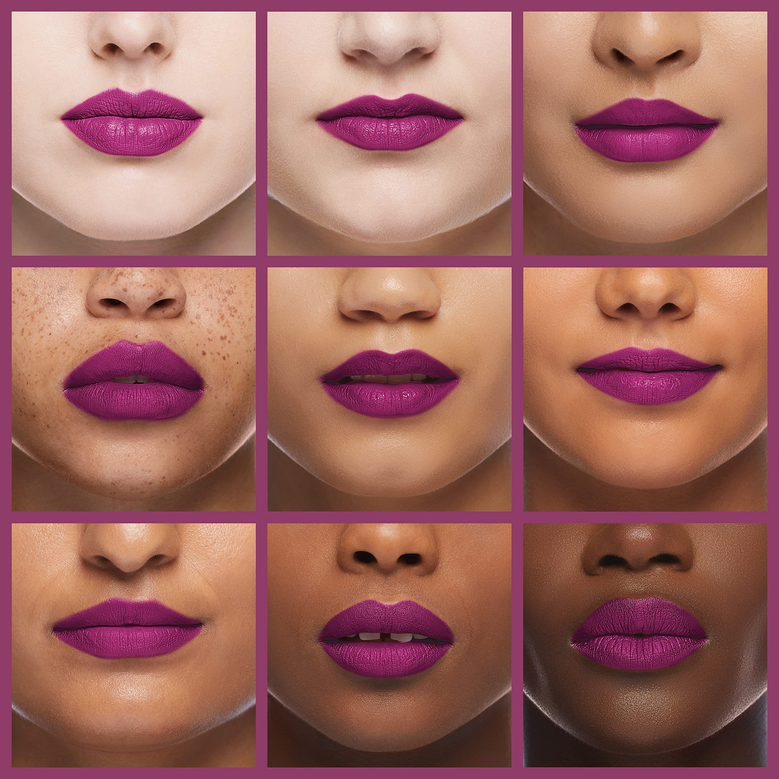 Maybelline Color Sensational Lipstick, Lip Makeup, Matte Finish, Hydrating Lipstick, Nude, Pink, Red, Plum Lip Color, Berry Bossy, 0.15 oz; (Packaging May Vary)