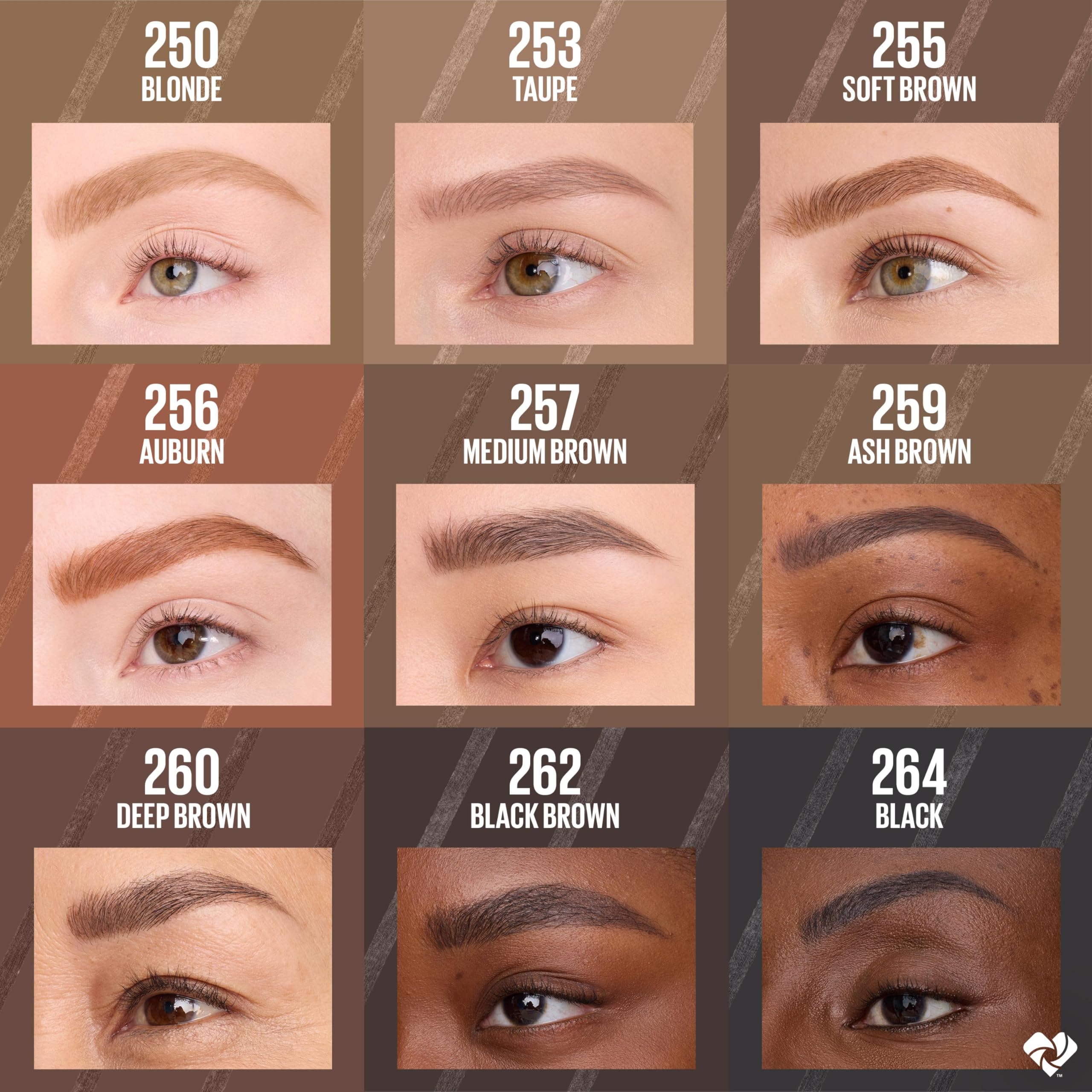 Maybelline Express Brow Ultra Slim Eyebrow Makeup, Brow Pencil with Precision Tip and Spoolie for Defined Eyebrows, Black, 1 Count