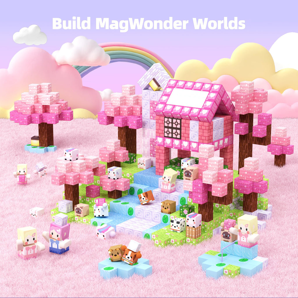 GobiDex 100PCS Magnetic Blocks Kid Building Toys for 3+ Years Old Girls