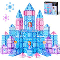 GobiDex 100PCS Magnetic Tiles Princess Castle Building Set with 4 Dolls