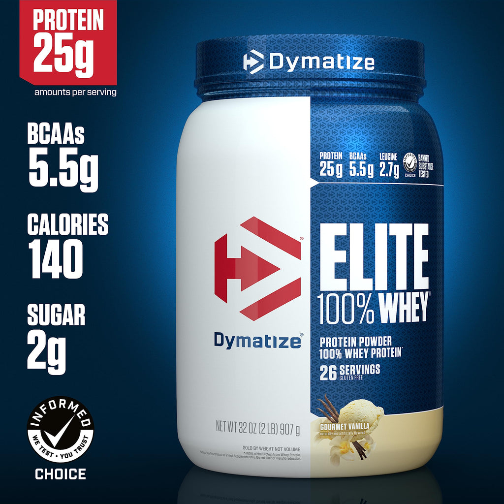 Dymatize Elite 100% Whey Protein Powder, Gourmet Vanilla, 2 Pound Energyze Pre-Workout, Strawberry Lemonade, 30 Servings Bundle