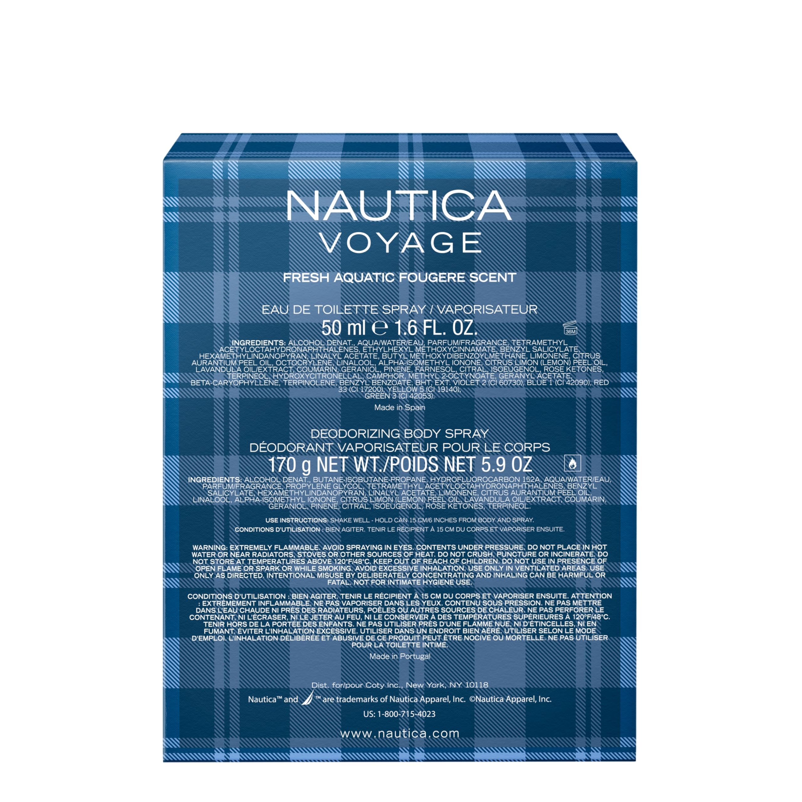 Nautica Midnight Voyage Giftset, 1.6oz EDT + 0.33 fl oz Pen Spray, Notes of Pink Pepper, Amber, and Mint, Men's Fragrance, Long Lasting, Everyday Fragrance, Travel Size