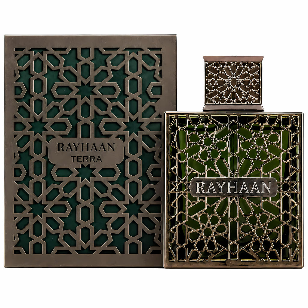 Rayhaan Terra – Spicy, Woody, Amber, Oriental – Eau de Parfum Spray Long-Lasting Fragrance for Unisex, 3.4 Ounce / 100 ml