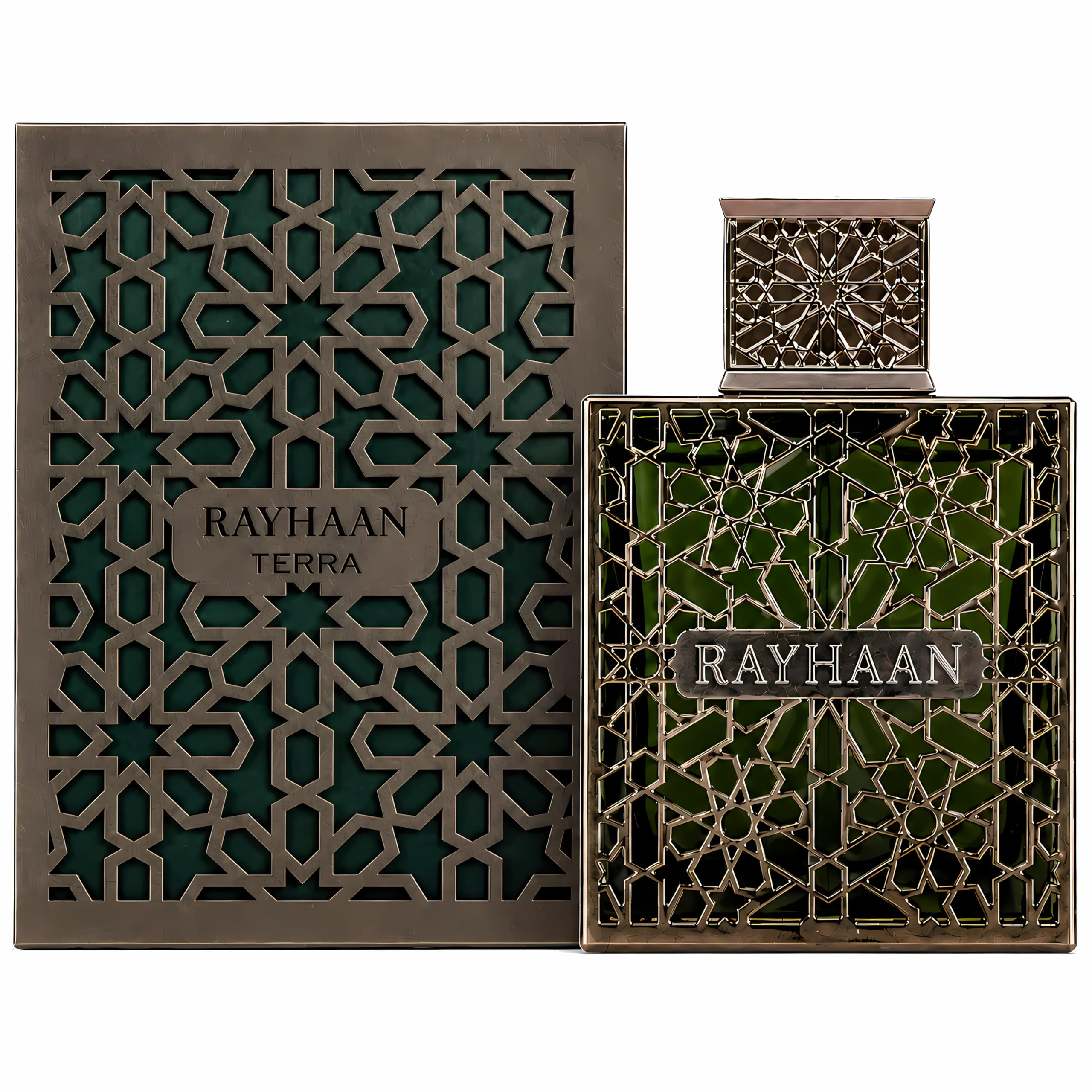 Rayhaan Terra – Spicy, Woody, Amber, Oriental – Eau de Parfum Spray Long-Lasting Fragrance for Unisex, 3.4 Ounce / 100 ml