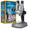 National Geographic Dual LED Microscope Science Kit for Kids Ages 8-12