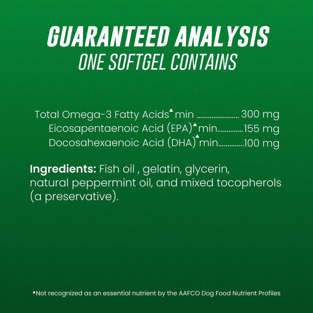 Nutramax Welactin Omega-3 Fish Oil Supplement for Dogs, Softgel Caps, 120ct