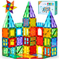 FNJO Magnetic Tiles, 110PCS Magnet Building Set, Magnetic Building Blocks, Construction STEM Learning and Playing Toys for Kids, Montessori Toy for Preschool Boys Girls