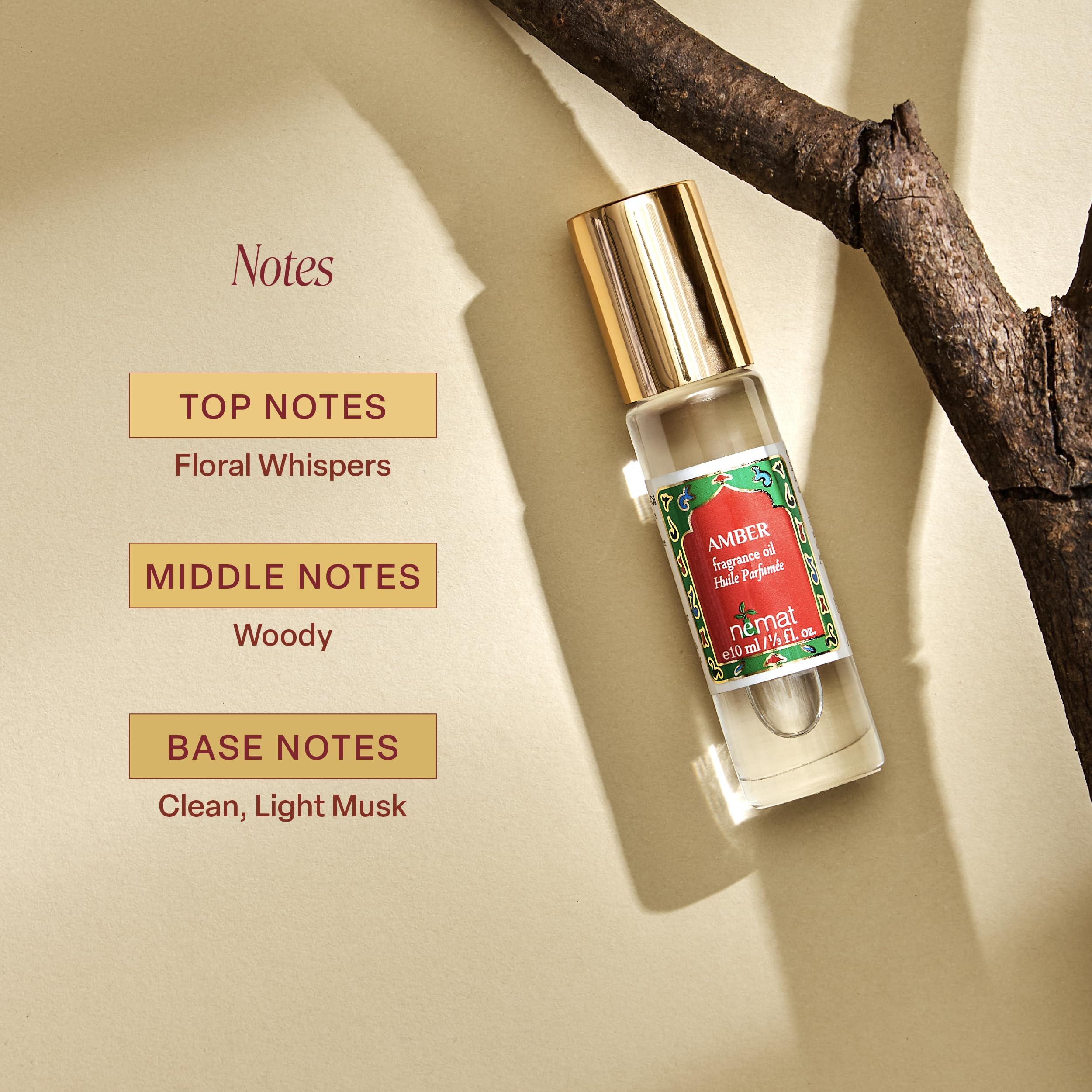 Nemat Amber Perfume Oil Roll-On, 10 ml