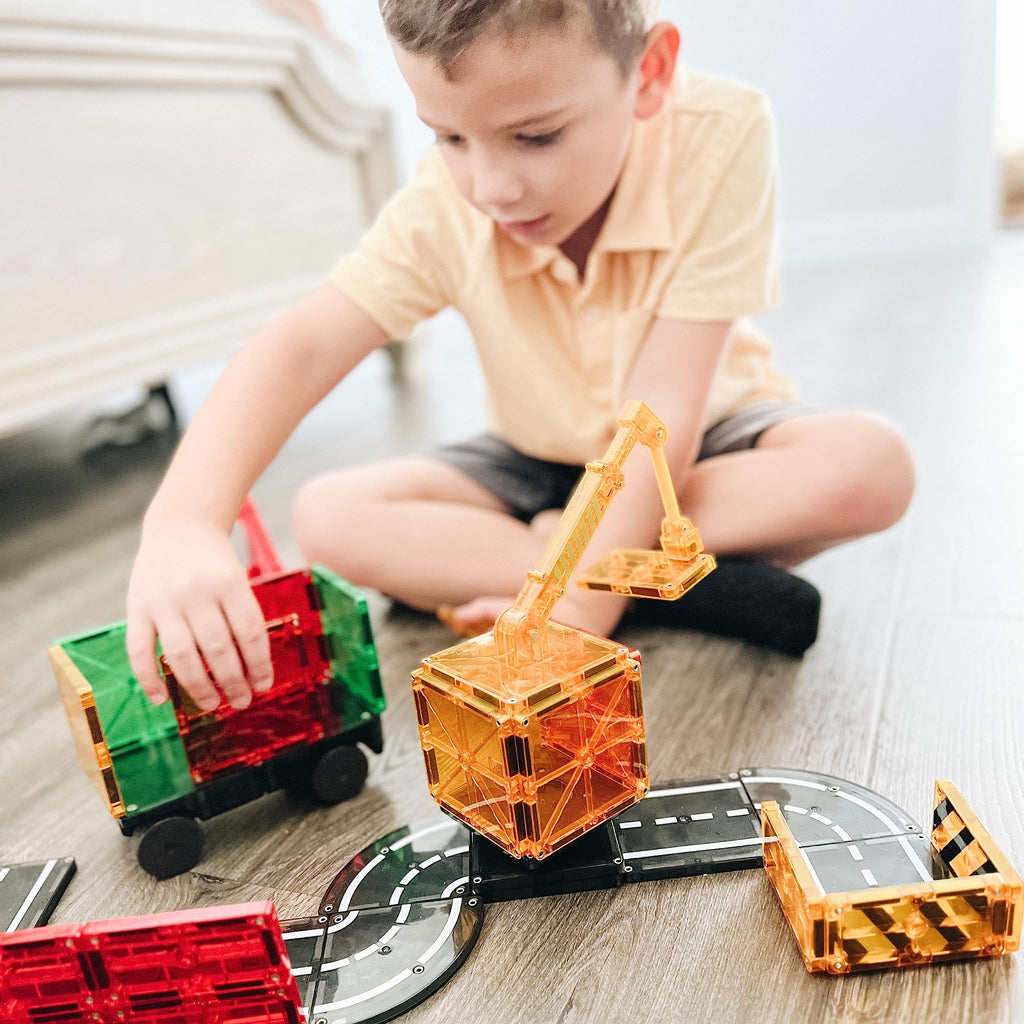 MAGNA-TILES Builder 32-Piece Magnetic Construction Set, The Original Magnetic Building Brand