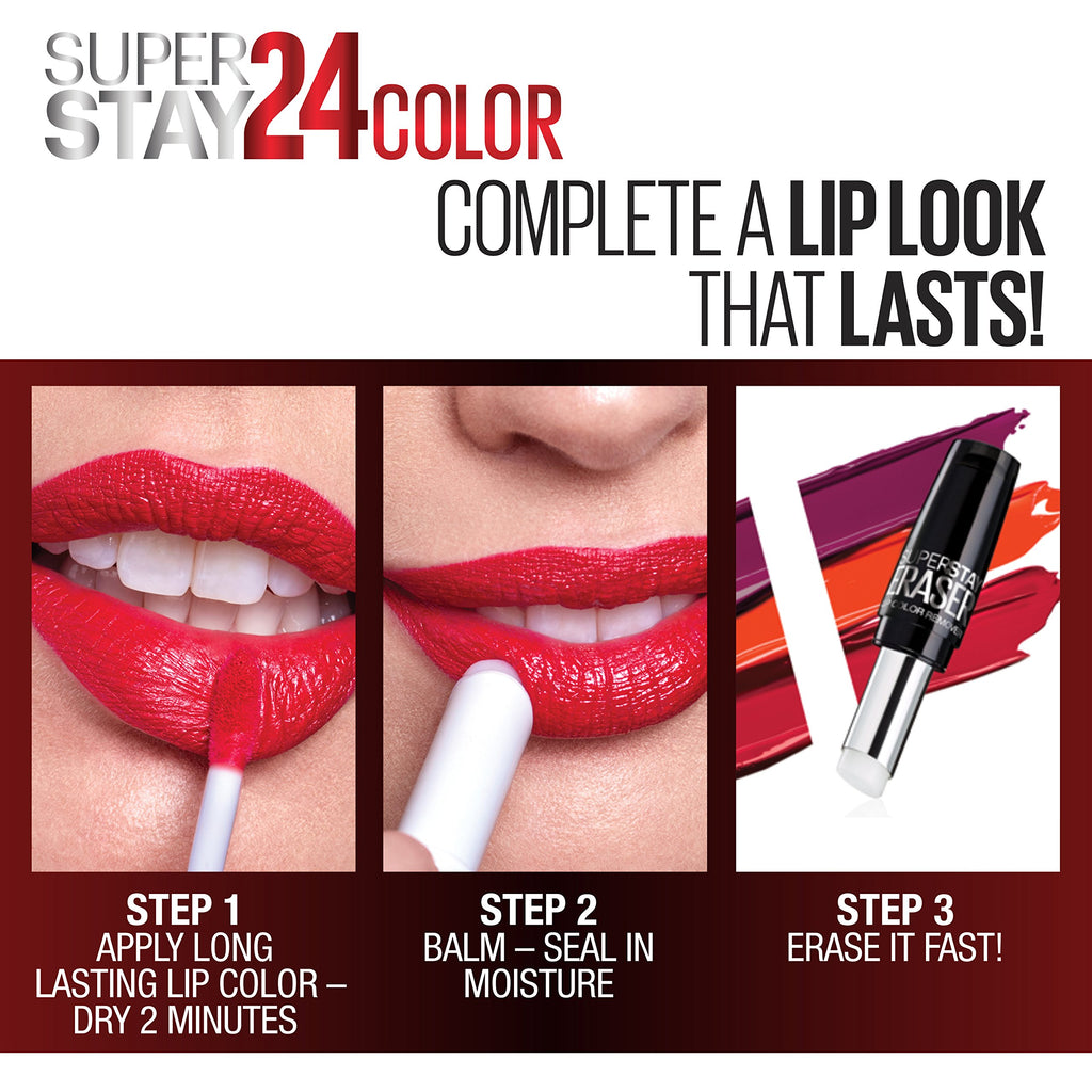 Maybelline New York Superstay 24, 2-step Lipcolor, All Day Plum,0.64 Fl Oz (Pack of 1),041554494990-1a