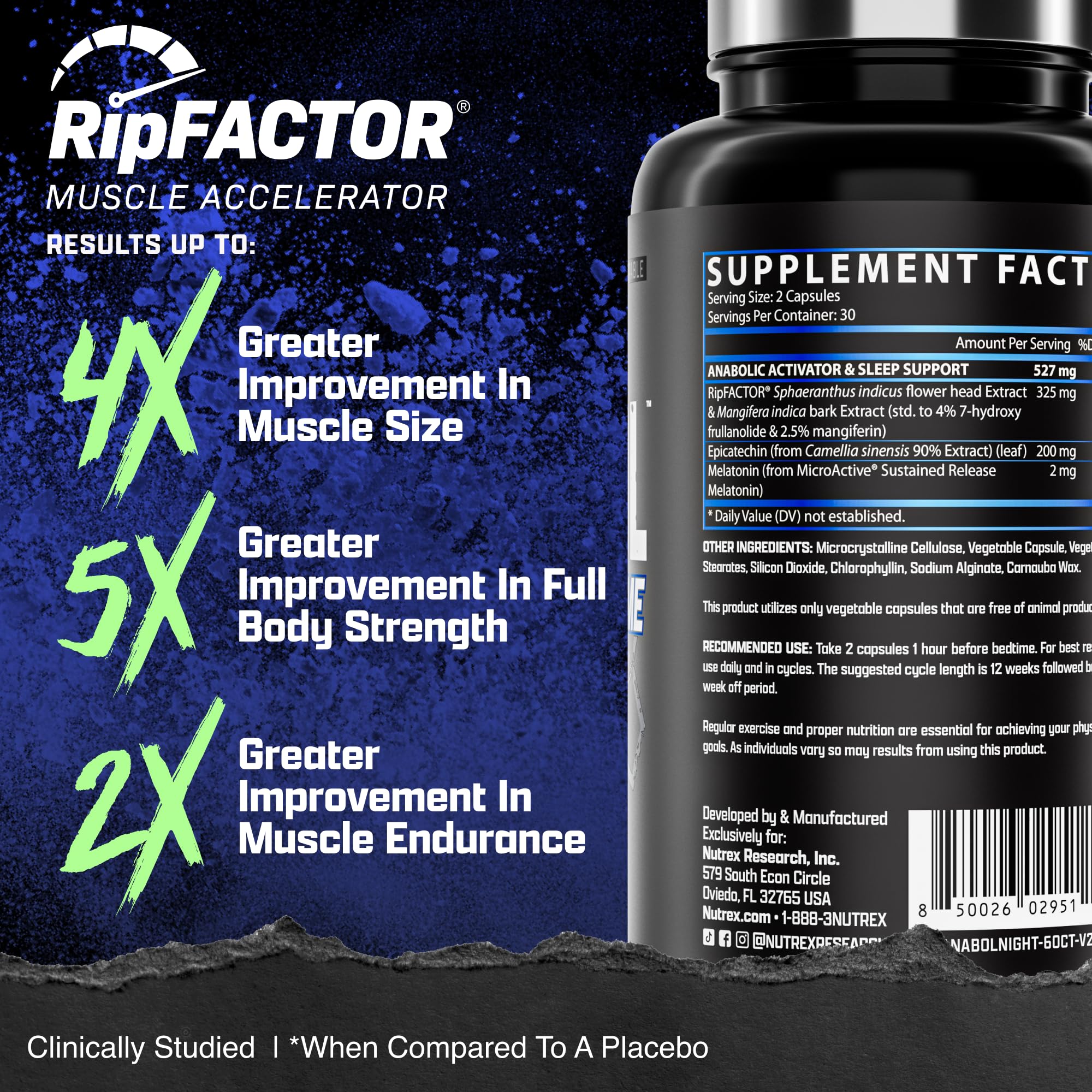 Nutrex Anabol Hardcore & Anabol Nighttime Muscle Builder Bundle