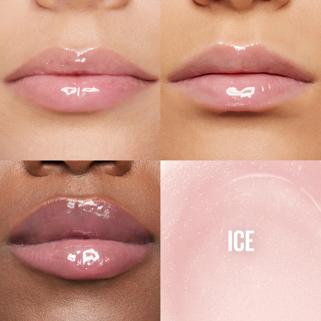 Maybelline Lifter Gloss, Hydrating Lip Gloss with Hyaluronic Acid, Ice, Pink Neutral, 0.18 Ounce