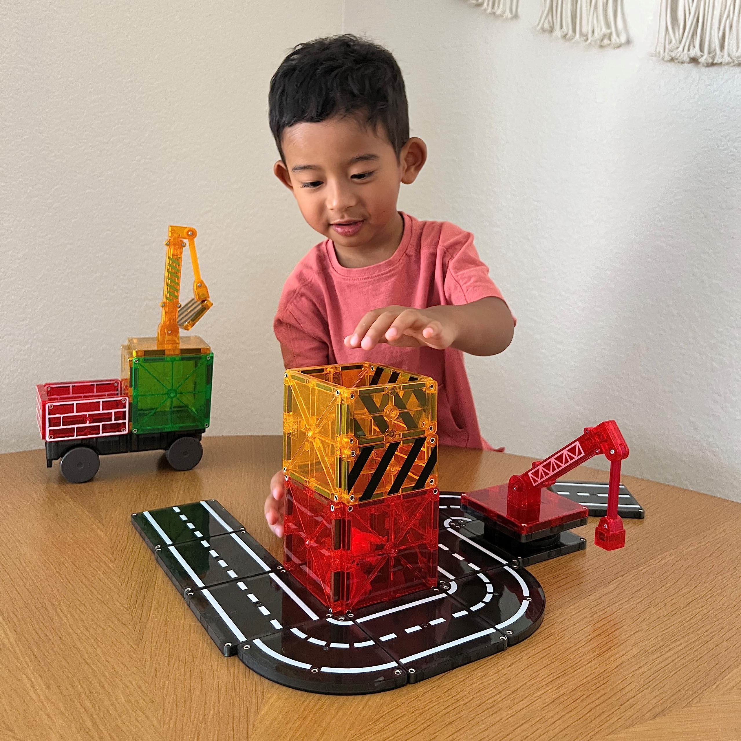 MAGNA-TILES Builder 32-Piece Magnetic Construction Set, The Original Magnetic Building Brand