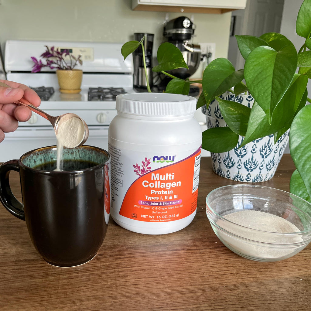 Now Foods Supplements, Multi Collagen Protein Types I, II & III Powder, Bone, Joint, 16 oz (454 g)