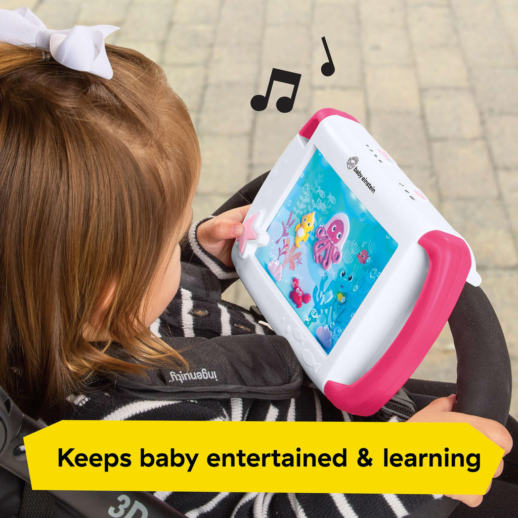 Baby Einstein On-the-Go Sea Dreams Soother, Pink, Portable Baby Sound Machine with Music & Lights, for Newborns 0+ Months