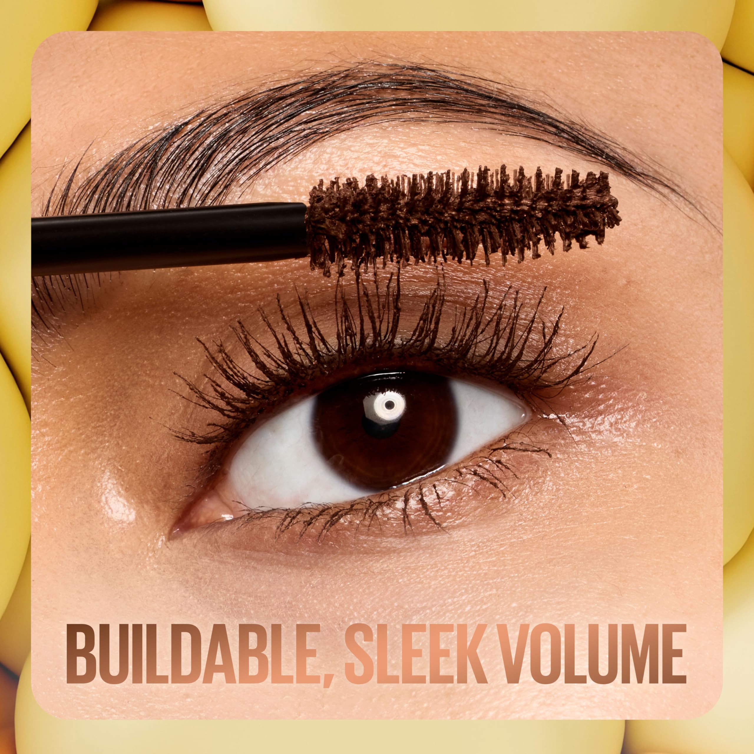Maybelline The Colossal Bubble Mascara, Buildable Mascara Volume and Length Formula for Bold, Separated, Sleek Lashes, Washable Formula, Copper Brown, 1 Count