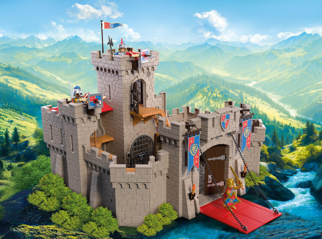 Playmobil | Knights | Large Lion Knights Castle | Castle with Drawbridge, Cannons & Trapdoor | Knights Castle Toy for Children Aged 4+ | 72112