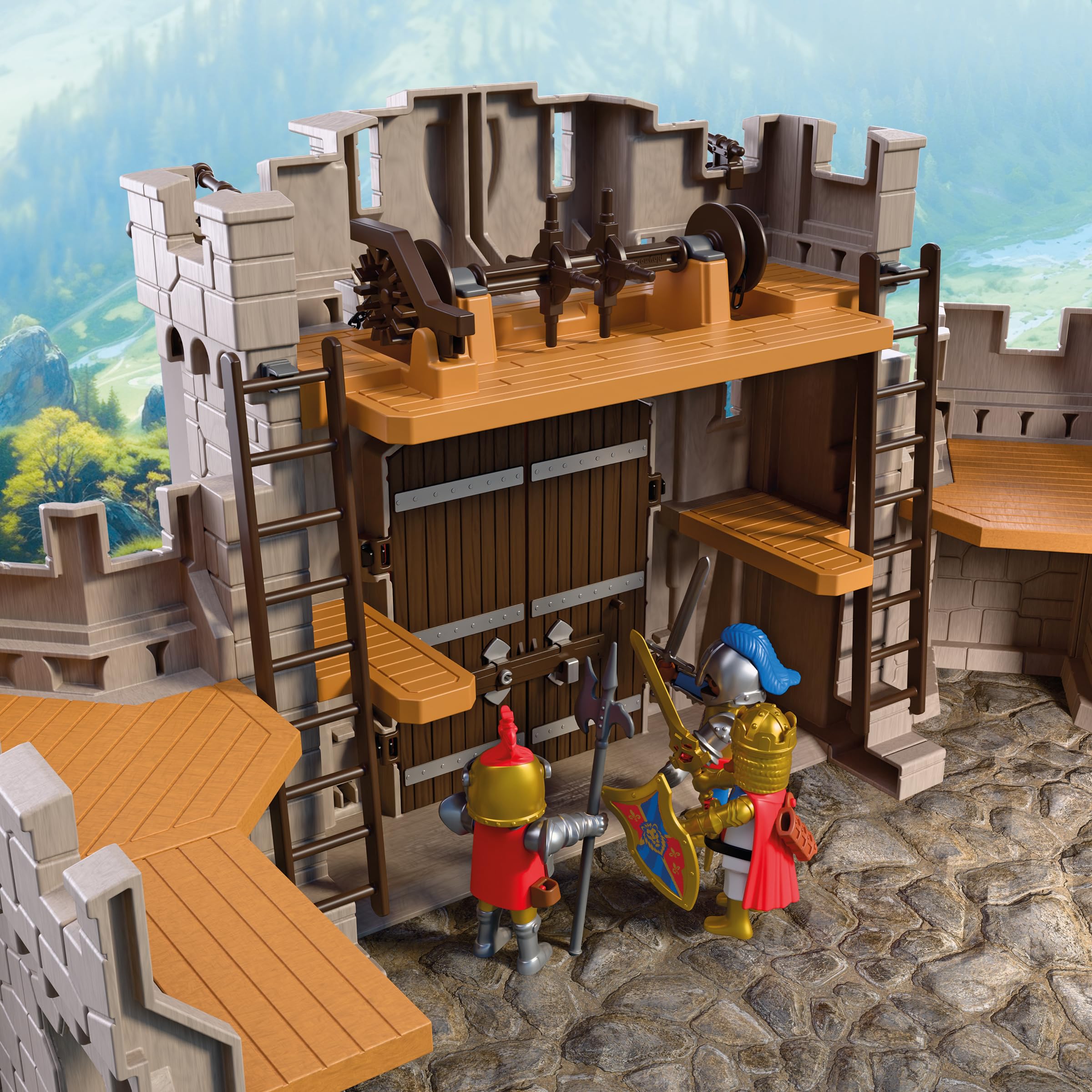Playmobil | Knights | Large Lion Knights Castle | Castle with Drawbridge, Cannons & Trapdoor | Knights Castle Toy for Children Aged 4+ | 72112