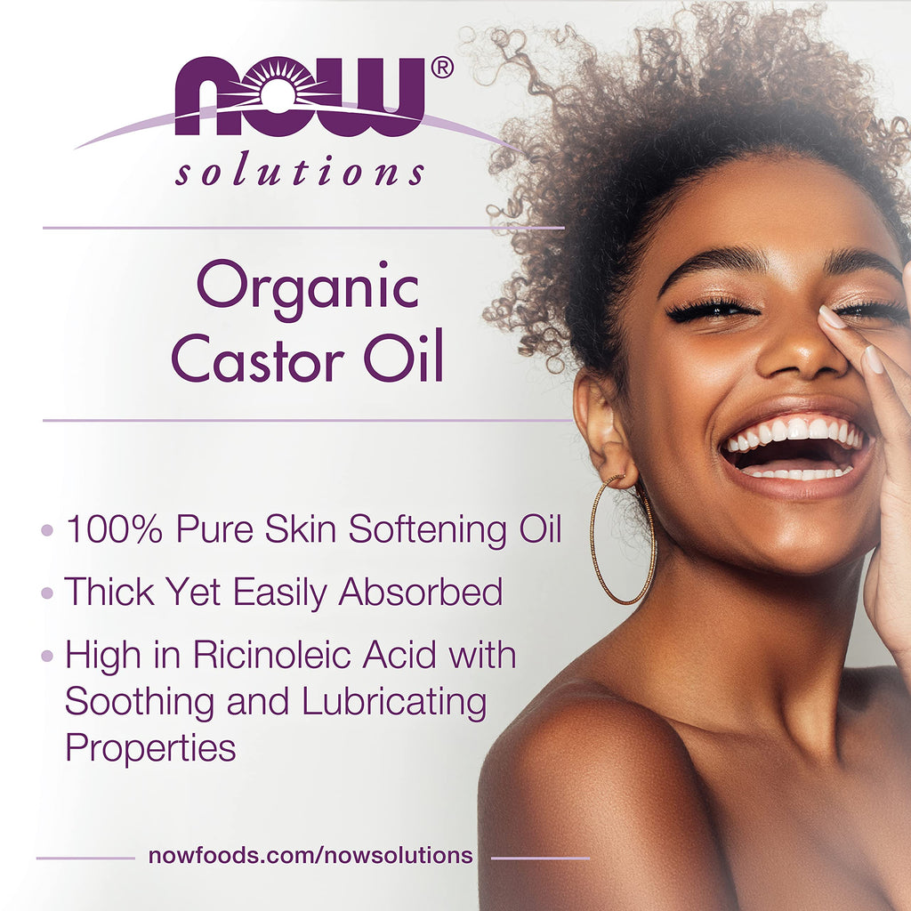NOW Solutions, Organic Castor Oil, Multi-Purpose, 8 fl. oz