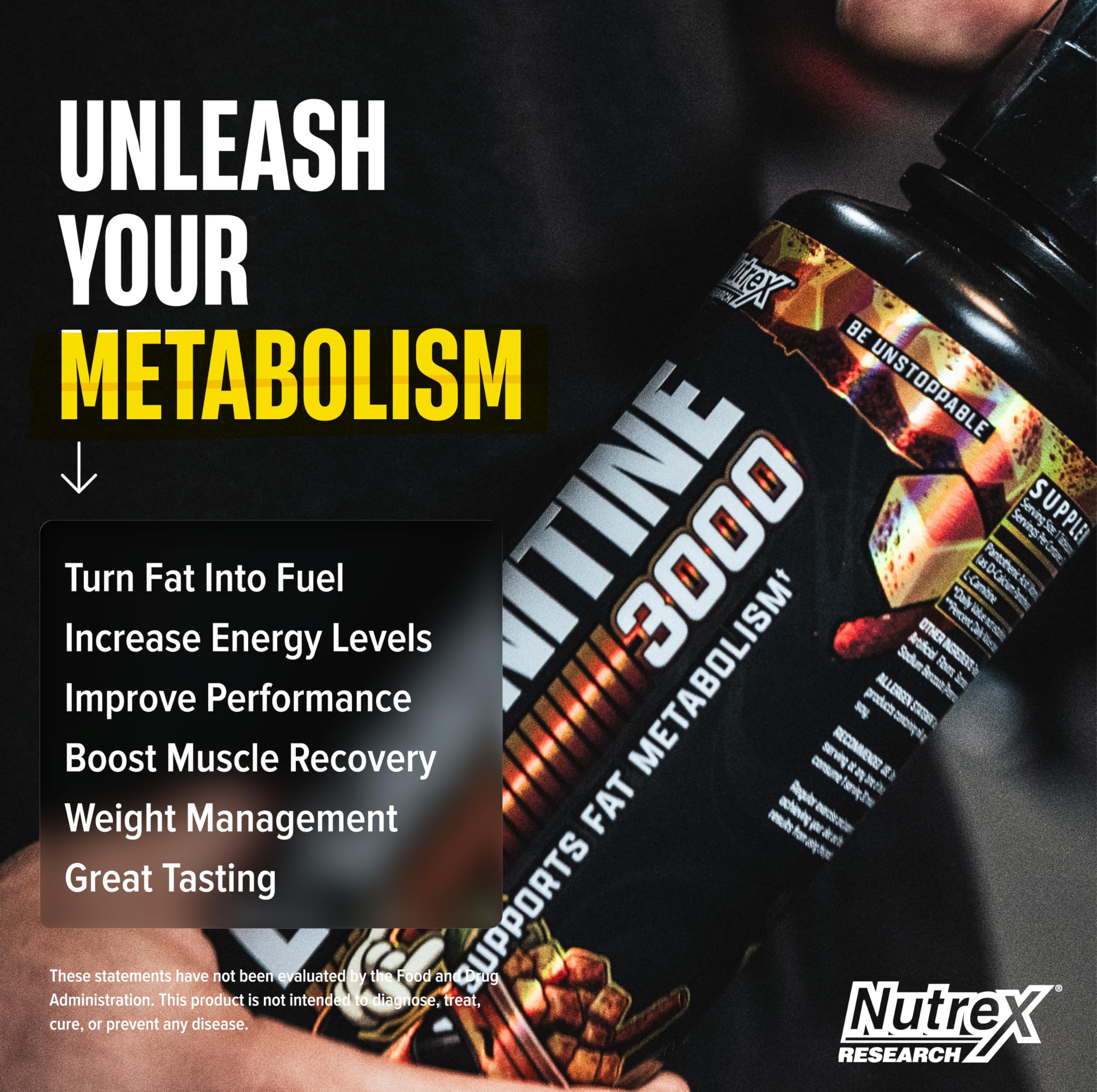 Nutrex Research Liquid Carnitine 3000 | Premium Liquid Carnitine, Stimulant Free, Fat Loss Support 16 Fl Oz (Mango Chamoy, 16 Fl Oz (Pack of 1)