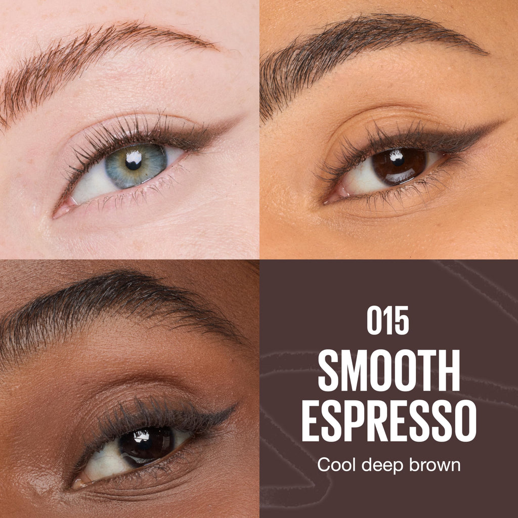 MAYBELLINE Sculpting Stix 2-in-1 Eyeliner, Dual Ended Brown Eye Liner With Up to 24HR Wear, Smudge and Sweat-Resistant Eye Makeup Formula, Smooth Espresso, 1 Count
